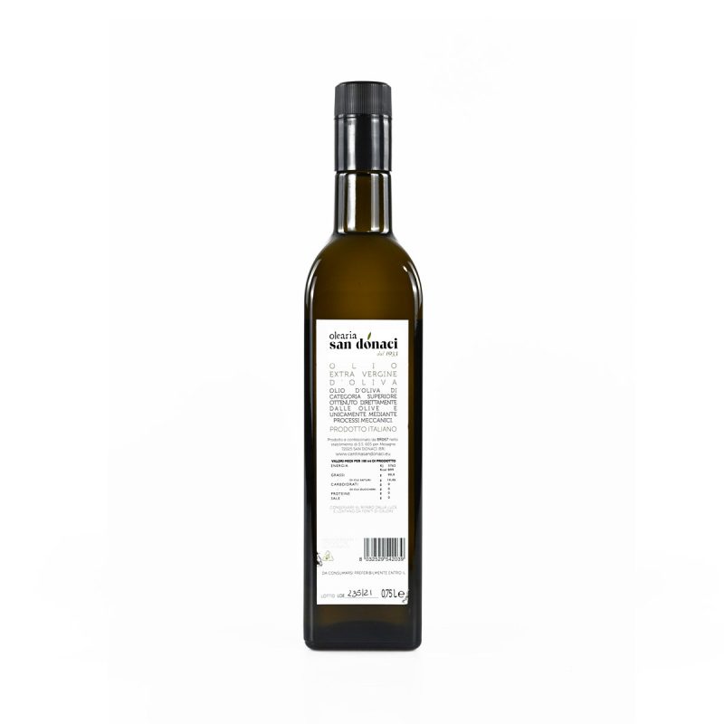 Olio Extravergine di Oliva 750ml Olearia San Donaci Olive LECCINE/PESCIOLEN-0,4%